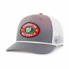 Washington Nationals '47 Tide Sweep Rope Trucker Adjustable Hat - Gray/White Hats