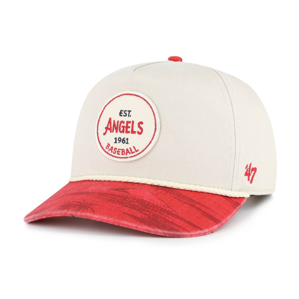 Los Angeles Angels '47 Fiji Rope Hitch Adjustable Hat - Cream/Red Hats