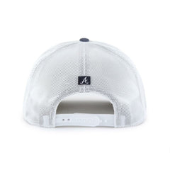 Atlanta Braves '47 Scratch Adjustable Trucker Hat - Navy/White Hats