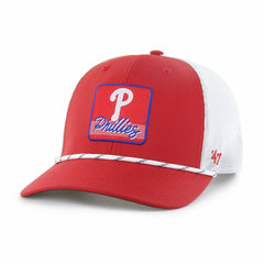 Philadelphia Phillies '47 Scratch Adjustable Trucker Hat - Red/White Hats