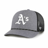 Athletics '47 Carbon Rope Trucker Adjustable Hat - Charcoal Hats