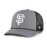 San Francisco Giants '47 Carbon Rope Trucker Adjustable Hat - Charcoal Hats
