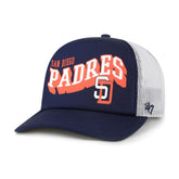 San Diego Padres '47 Meander Foam Trucker Snapback Hat - Navy Hats