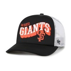 San Francisco Giants '47 Meander Foam Trucker Snapback Hat - Black Hats