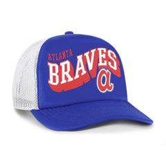 Atlanta Braves '47 Meander Foam Trucker Snapback Hat - Royal Hats