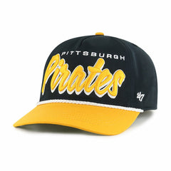 Pittsburgh Pirates '47 Dropshadow Rope Hitch Adjustable Hat - Black Hats