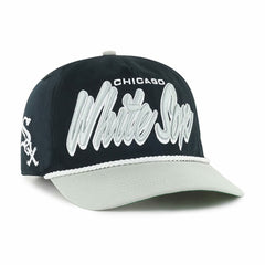 Chicago White Sox '47 Dropshadow Rope Hitch Adjustable Hat - Black Hats