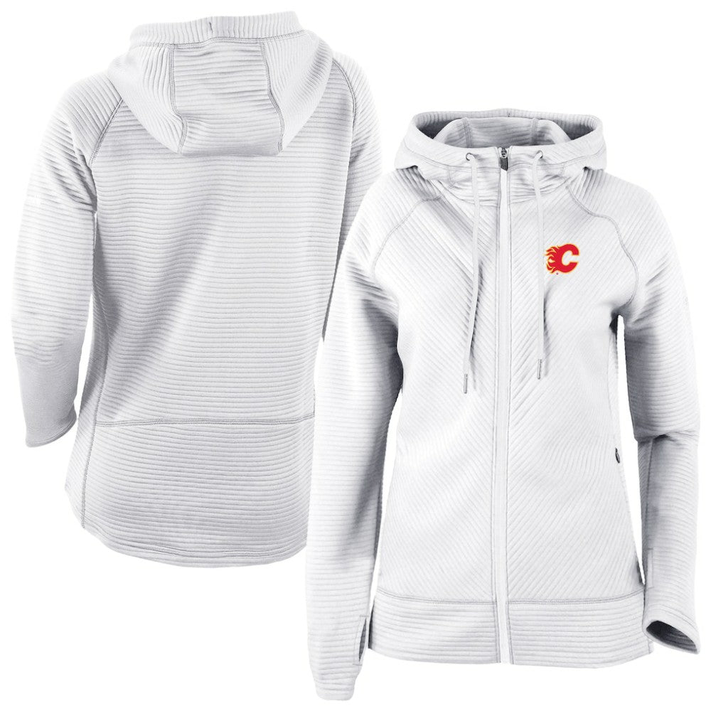 NHL Calgary Flames Columbia Omni-Wick Pack It Up Full-Zip Jacket - White
