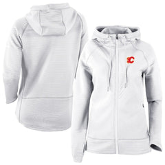 NHL Calgary Flames Columbia Omni-Wick Pack It Up Full-Zip Jacket - White