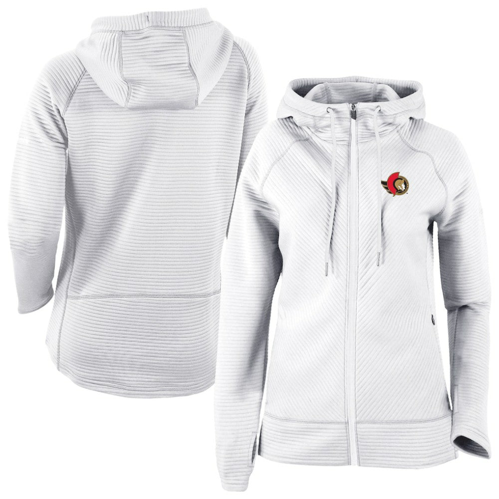 NHL Ottawa Senators Columbia Omni-Wick Pack It Up Full-Zip Jacket - White