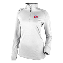 NHL Montreal Canadiens Columbia Women's Omni-Wick Shotgun 2.0 Quarter-Zip Pullover Top - White