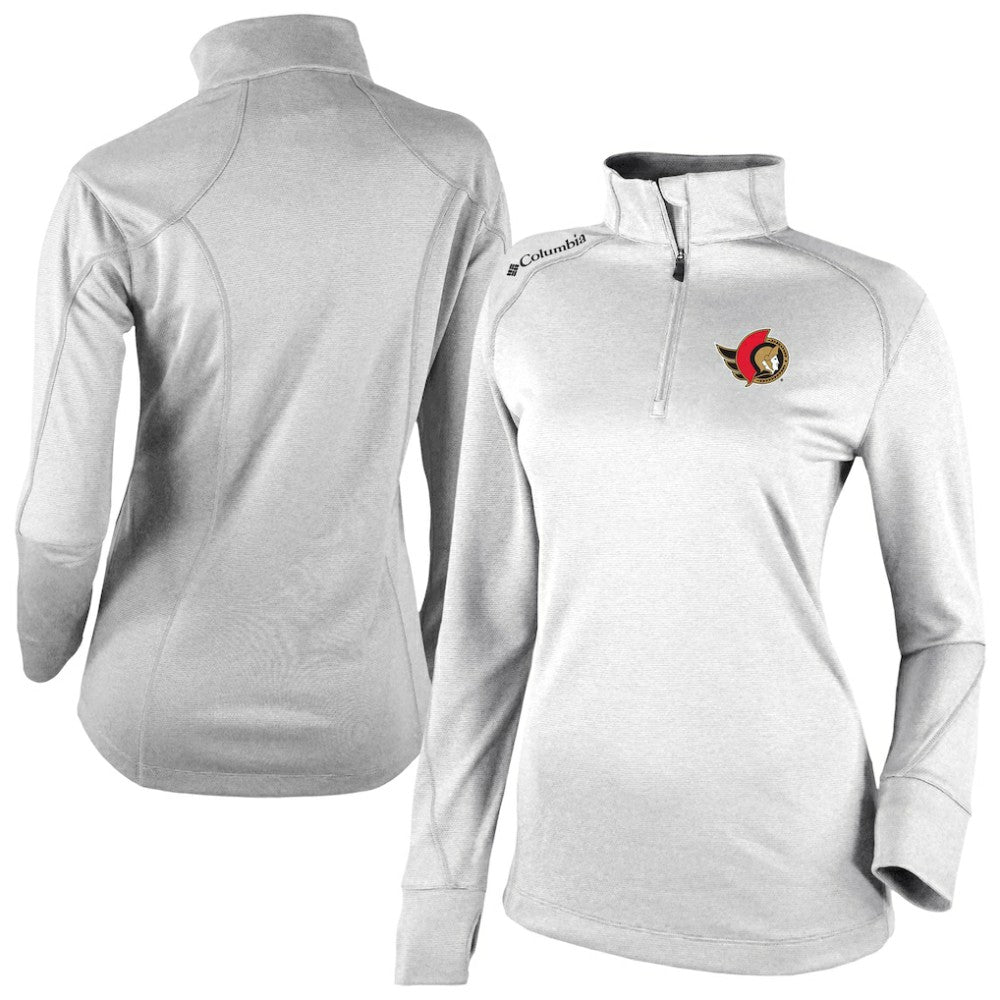 NHL Ottawa Senators Columbia Women's Omni-Wick Shotgun 2.0 Quarter-Zip Pullover Top - White