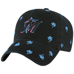 Miami Marlins '47 Women's Confetti Clean Up Adjustable Hat - Black Hats