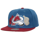 NHL Colorado Avalanche Mitchell & Ness Soul Triple Up Snapback Hat - Light Blue
