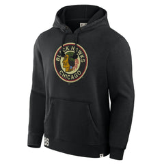 NHL Chicago Blackhawks Fanatics Decades Collection Tradition Hoodie - Black