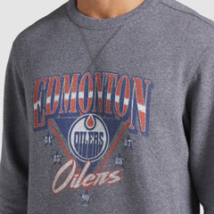NHL Edmonton Oilers Fanatics Decades Collection Legendary Fleece Pullover Sweatshirt - Heather Gray