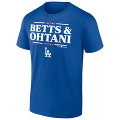 Mookie Betts & Shohei Ohtani Los Angeles Dodgers Election Player T-Shirt - Royal T-shirts