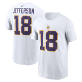 Justin Jefferson Minnesota Vikings Name & Number T-Shirt White