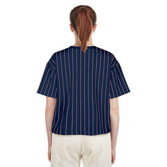 Washington Nationals New Era Women's 2025 City Connect Pinstripe T-Shirt - Navy T-shirts
