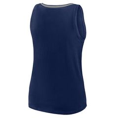 Dallas Cowboys Logo Athletic Women's Plus Size Stellar Win V-Neck Tank Top Navy