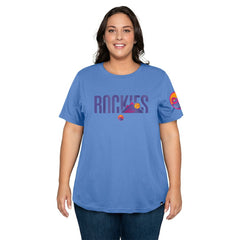 Colorado Rockies New Era Women's 2025 City Connect Plus Size T-Shirt - Blue T-shirts