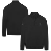 Los Angeles Angels Levelwear Murray Nightfall Quarter-Zip Top - Black Tops