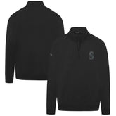 Seattle Mariners Levelwear Murray Nightfall Quarter-Zip Top - Black Tops