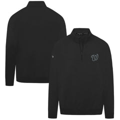 Washington Nationals Levelwear Murray Nightfall Quarter-Zip Top - Black Tops