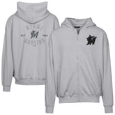 Miami Marlins Levelwear Uphill Abyssal Full-Zip Hoodie - Gray Hoodies