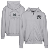 New York Yankees Levelwear Uphill Abyssal Full-Zip Hoodie - Gray Hoodies
