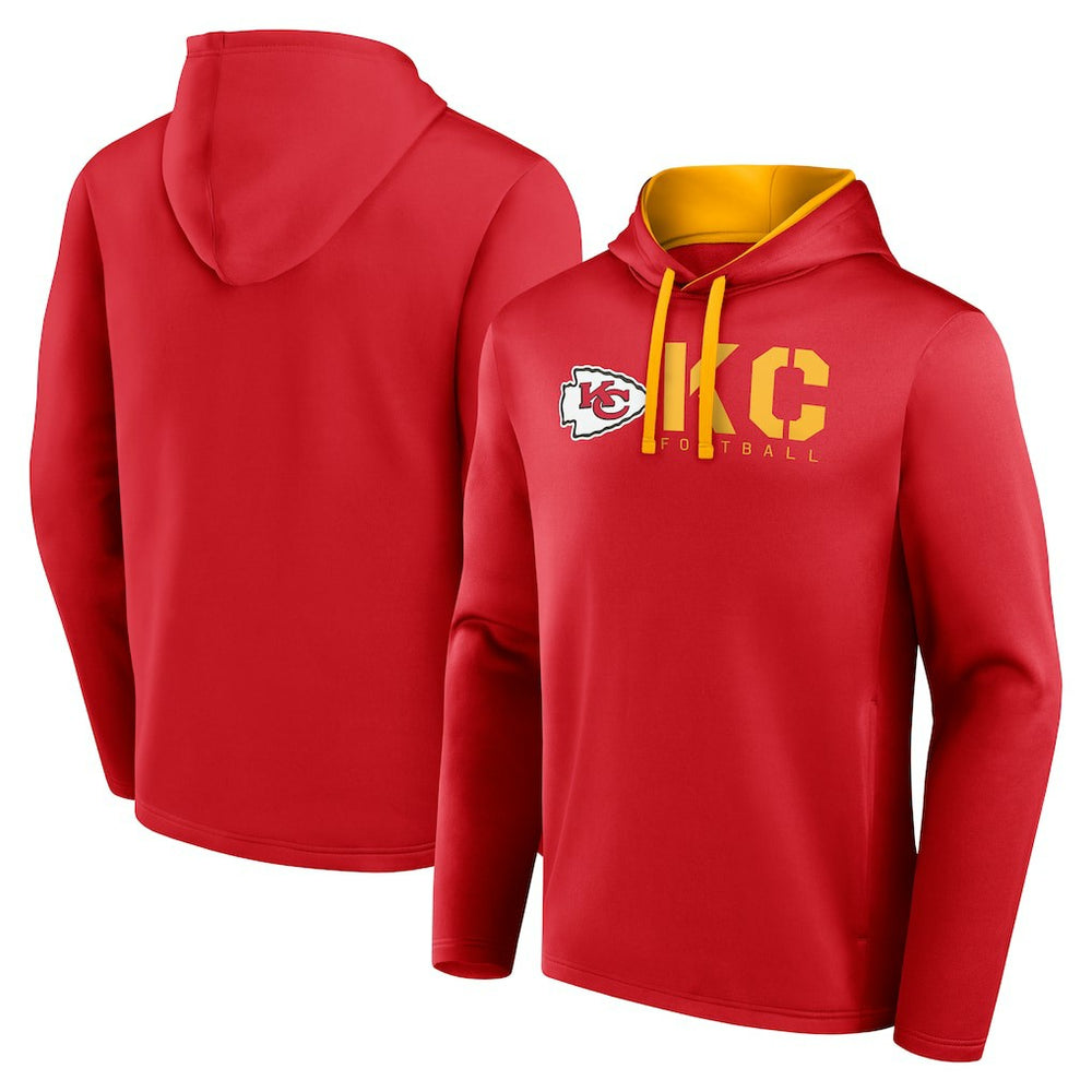 Kansas City Chiefs Logo Athletic Head Start Pullover Hoodie Red