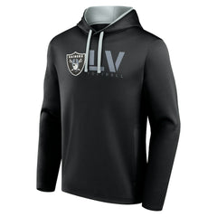 Las Vegas Raiders Logo Athletic Head Start Pullover Hoodie Black