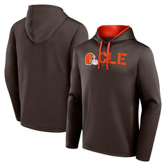 Cleveland Browns Logo Athletic Head Start Pullover Hoodie Brown