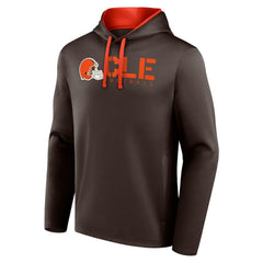Cleveland Browns Logo Athletic Head Start Pullover Hoodie Brown