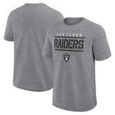 Las Vegas Raiders Logo Athletic Top Notch T-Shirt Heather Gray