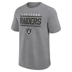 Las Vegas Raiders Logo Athletic Top Notch T-Shirt Heather Gray