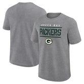 Green Bay Packers Logo Athletic Top Notch T-Shirt Heather Gray