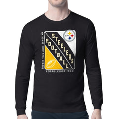 Pittsburgh Steelers Starter Shield Logo Long Sleeve T-Shirt Black