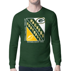 Green Bay Packers Starter Shield Logo Long Sleeve T-Shirt Olive