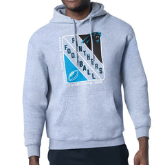 Carolina Panthers Starter Shield Logo Pullover Hoodie Heather Gray