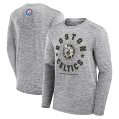 Boston Celtics NBA Hoops for Troops Long Sleeve T-Shirt Heather Gray