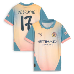 Kevin De Bruyne Manchester City Youth 2024/25 Fourth Replica Player Jersey Blue sale