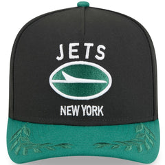 New York Jets New Era 2025 NFL Draft A-Frame 9FIFTY Snapback Hat Black/Green