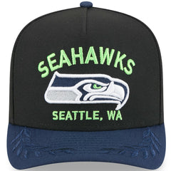 Seattle Seahawks New Era 2025 NFL Draft A-Frame 9FIFTY Snapback Hat Black/College Navy