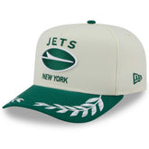New York Jets New Era 2025 NFL Draft A-Frame 9FIFTY Snapback Hat Cream/Green