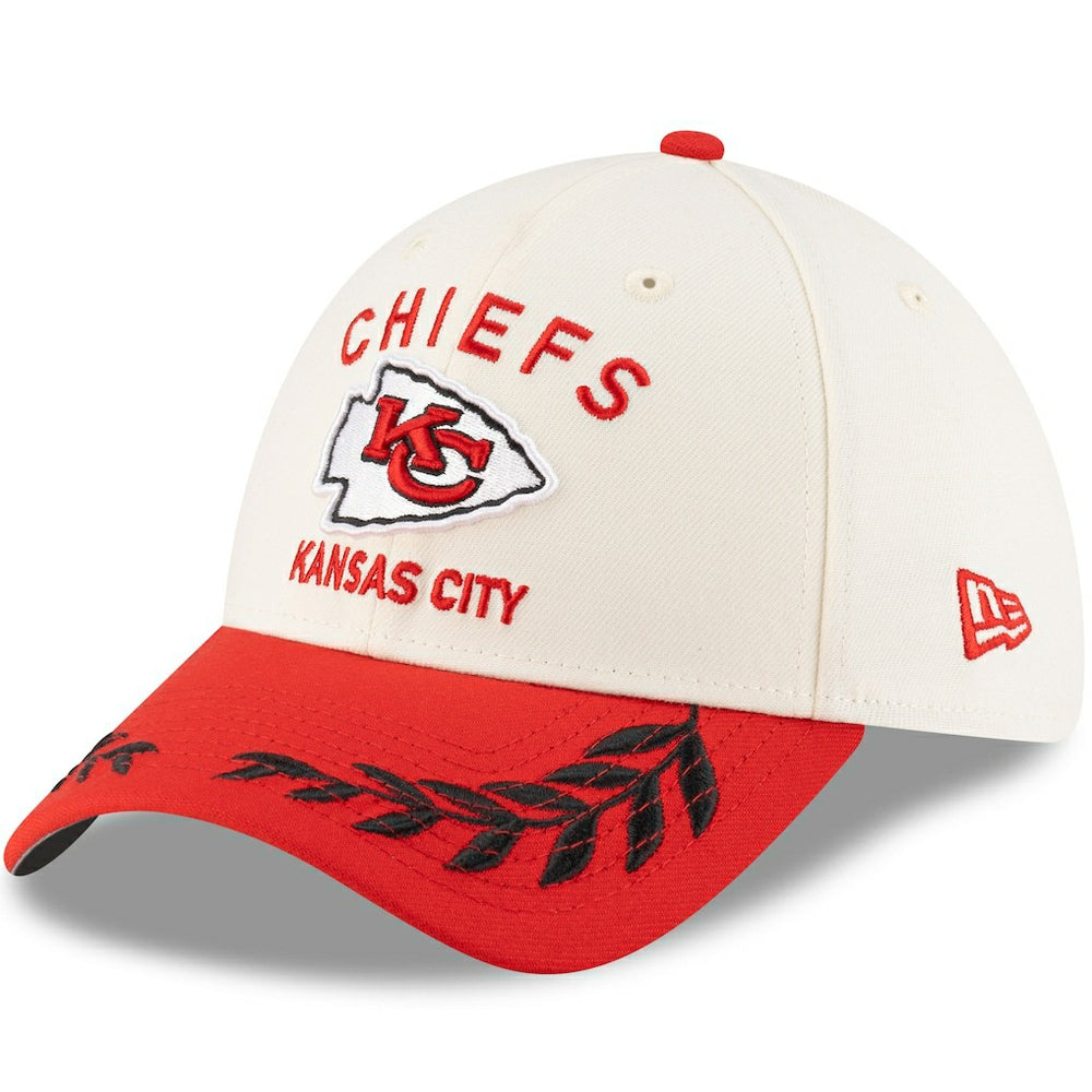 Kansas City Chiefs New Era 2025 NFL Draft 39THIRTY Flex Hat Cream/Red