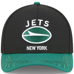 New York Jets New Era Youth 2025 NFL Draft 9FORTY A-Frame M-Crown Adjustable Hat Black/Green