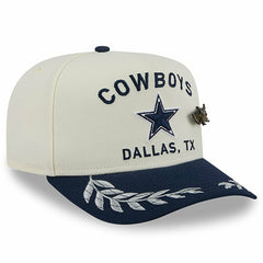Dallas Cowboys New Era 2025 NFL Draft A-Frame 59FIFTY Fitted Hat Cream/Navy