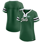 New York Jets Women's Original State Lace-Up T-Shirt Green