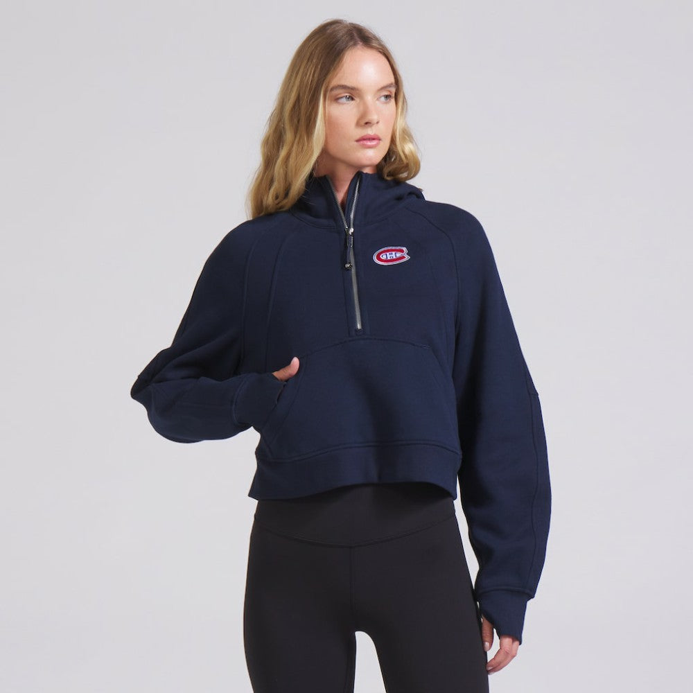 NHL Montreal Canadiens lululemon Women's Scuba Oversized Half-Zip Hoodie - True Navy